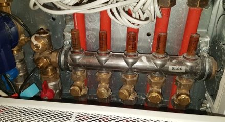 Reparatur einer Fussbodenheizung